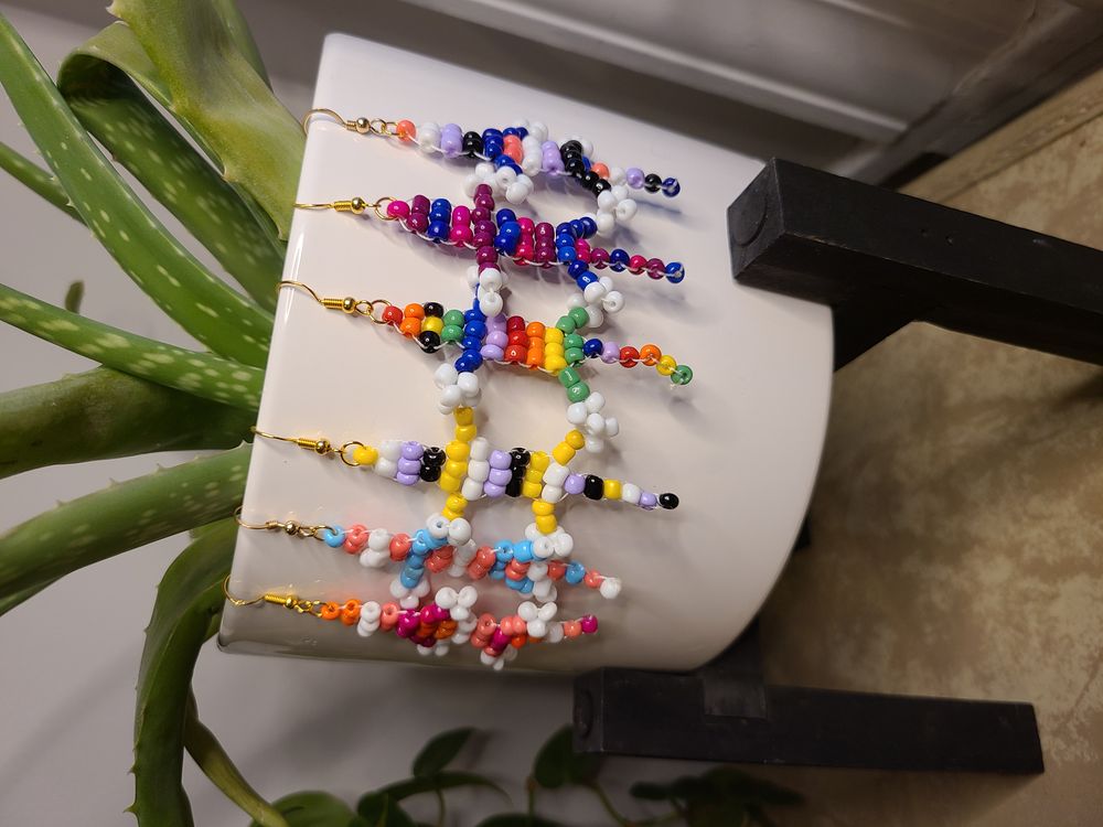 Nostalgic Beaded Lizard Earrings 